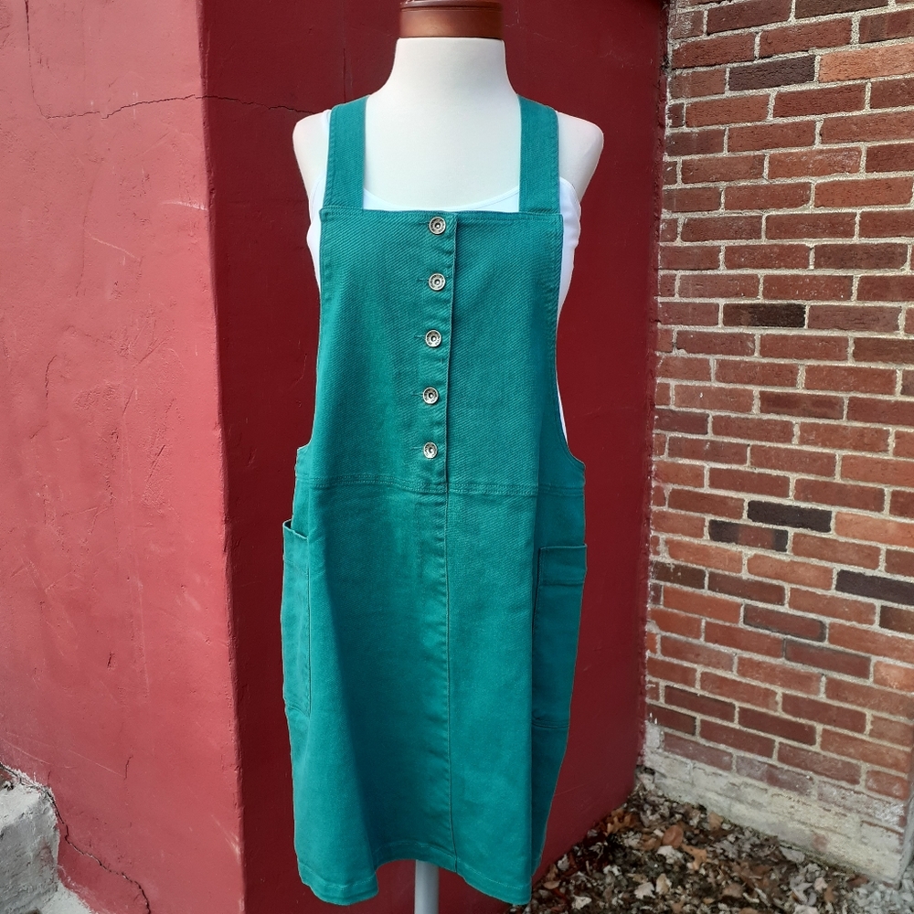 Kavu Denim Jumper Overalls Dress VSCO - Picture 4 of 12